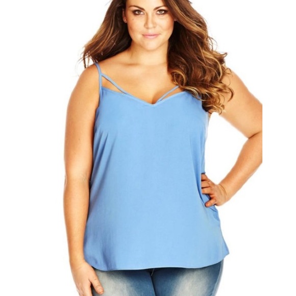 XS / 14W Blue Bell STRAPPY WOVEN CAMI CITY CHIC - Picture 6 of 16